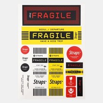 [천삼백케이] [스트랩스] FRAGILE 스티커, 단품