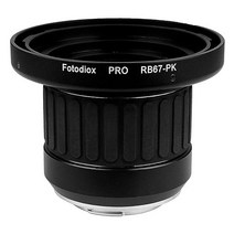 Fotodiox 마미야 RB67 렌즈에서 펜탁스 K 마운트(PK) DSLR 카메라용 포커싱 배럴이 있는 Fotodio Pro 렌즈 마운트 어댑터