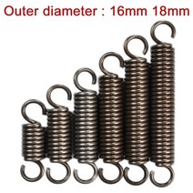 인장스프링 스텐인장스프링 금형 와이어 직경 2.0mm 연장 장력 확장 스프링 외부 16mm / 18mm 길이 50mm - 500mm 스프링 스틸 후크 DIY 1 개, 220mm
