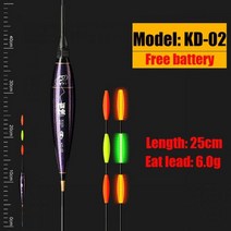 JiuYu 낚시 플로트 LED 전기 5-12G 라이트 태클 밤에 CR425 배터리 글로우 빛나는 전자, KD02