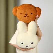Miffy 미피 보리스 인형 쿠션 침대 소파 인테리어 베개, 미피 화이트 + 보리스