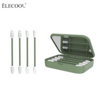 면봉 수정 메이크업 클렌징 긴면봉 두피 스켈링 솜방망이4Pcs 재사용 가능한 면봉 실리콘 싹 스틱 아이 섀, 03 03