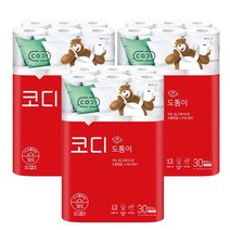 코디 도톰이 (3겹) 30m 30롤 화장지 롤화장지, 3팩