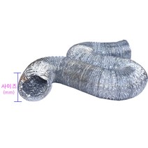 제조사사정에따라변경 은박 후렉시블 직경 (75mm~150mm) 5M 알루미늄 알루미늄덕트호스 환풍기자바라, 1개