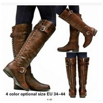 할리 롱 웨스턴 바이크 부츠 할리데이비슨부츠 남자 라이더 가죽 워커 신발, 43, 어두운 브라운