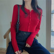 여성 크롭 숏 가디건 6가지 색상