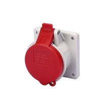 산업용 플러그 및 CEE 소켓 전기 커넥터 16A 32A IP44 벽 장착 220V 380V 415V 수 암 커넥터, 02 Panel Mounted Socket, 02 3P32A