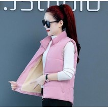 양털무스탕조끼 여성 다운 코튼 조끼 민소매 자켓 패딩 조끼