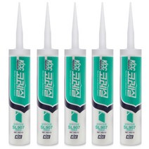 KCC 코레실 SL907 프리미엄 다용도 실리콘 300ml 글레이징용, 우드 - 5개입