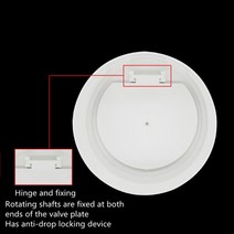 PVC 배기 팬 체크 밸브. 냄새 방지 라운드 파이프. 댐퍼 욕실 시스템 액세서리. 80mm., 05 Style E