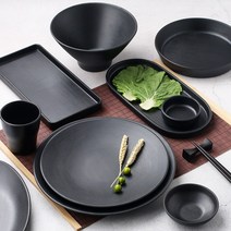 메탈블랙 멜라민 그릇 식기 접시 업소용 식당, 20-메탈 한식 면기 2호