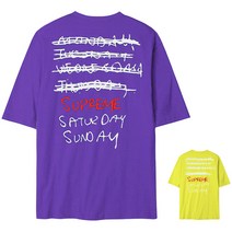 슈프림 [Supreme] 5부 오버핏 반팔티 M~5XL 빅사이즈_슈프림 썬데이