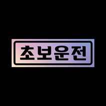 초보운전 자석 스티커 홀로그램 LMCM-006 볼드 초보