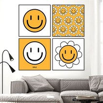 셀러허브 스마일 인테리어 캔버스 액자 14종 30호 72x72cm, 7번／캔버스액자(옆면검정)