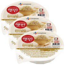 햇반 현미쌀밥, 3개, 210g