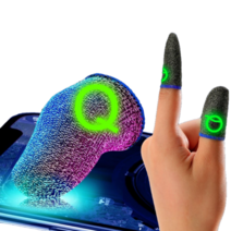 쿨링 야광 21수 모바일 와일드리프트 모배 배틀그라운드 배그 게임 게이밍 골무 스마트폰 장갑, 노랑