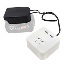 밀워키 충전기 호환 60W 전원 인버터 DC 220V USB 휴대 충전기 18V QC3.0 리튬 이온 배터리, 한개옵션0