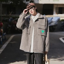 쿠첸체크자켓남빅사이즈커플트렌치코트남Jk7715P85제118