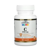 21센츄리 비타민C 아스코르브산 Ascorbic Acid 탄산칼슘 1000mg 60정, 1개, 기본