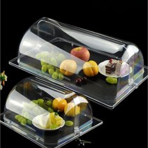 푸드 아크릴 과일 트레이 쟁반 뚜껑 투명, 더블오픈투명플랩60-40cm