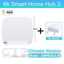 2023 지널 Xiaomi Mi 스마트 홈 허브 게이트웨이 2 지능형 멀티 모드 Zigbee3.0 블루투스 메쉬 앱 유형-C 1, 02 Mi Home Hub 2 EU