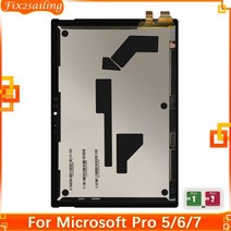 전기 자전거 디스플레이 LCD Surface Pro 5 6 1796 7 1866 LP123WQ1(SP)(A2) 용 터치 스크린 디지타이저 어셈블리 교체, 보드가 있는 Ori Pro 7