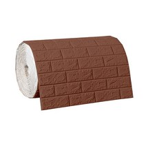 폼브릭 폼블럭 벽돌 패턴3D스티커 코일 소프트 백 충돌 방지 배경 벽의 3 차원 연속 벽지 70*2000cm, 갈색