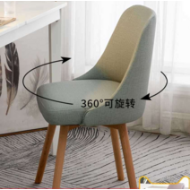 패브릭 등받이 책상 의자 360도회전 심플한 디자인, 베이지-스텐바퀴타입 회전