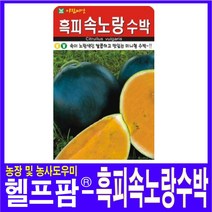 헬프팜 흑피속노랑수박 5립 아람종묘 수박씨 씨앗