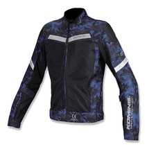 코미네 JK-127 바이크 오토바이 메쉬 자켓, BLUE CAMO/BLACK