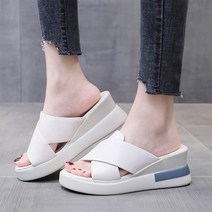 시즈올 6.5cm 통굽 키높이 X반도 여성 슬리퍼 사무실 병원 실내화