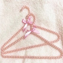 진주옷걸이 촬영소품 소품샵 인테리어 방꾸미기 여성스러운 옷걸이 옷가게, 3개, 핑크 진주 옷걸이