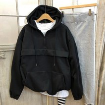 이힝 아노락 기모 후드집업 루즈핏