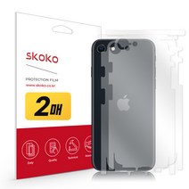 스코코 아이폰 SE3 유광 전신 외부보호필름 2매, 단품