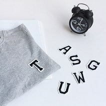 알파벳 와펜 와팬 패치 의류 리폼 수예부자재, 알파벳와펜J