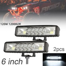 중장비 안전등 경고등 사고방지 1550-12000LM 3-6 인치 LED 라이트 바 작업 조명/홍수 빛/스포트 자동차 트, 06 2 pcs Combo light
