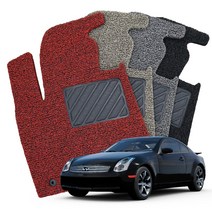 하이글로씨 인피니티 G35 코일매트 확장형 전차종 차량용 카매트, IN110/, 엣지형/블랙/1+2열