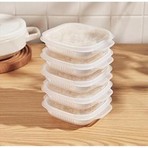 갓지은밥 1인분 소분 렌지용 손잡이 밥보관통 소분통, 화이트 3개입