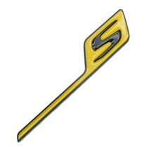 벤츠마크 3D ABS 스타일링 엠블럼 배지 로고 메르세데스 벤츠 C63S CLA45S AMG 후면 트렁크 레터 데칼 스티, 11 New Yellow Black