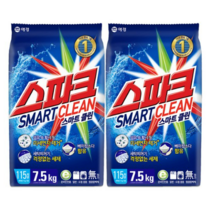 스파크 스마트클린 분말세제 리필, 7.5kg, 10개