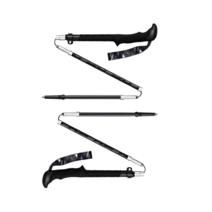 하이크젠 리뉴얼 5단 초경량 등산스틱 2개 1세트 케이스 블랙 네이비, 블랙 L