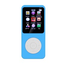 MP4플레이어 디지털 최신 뮤직 플레리어 1.8 인치 MP3 플레이어 블루투스 5.0 외부 재생 전자 책 미니 음악, 02 Blue