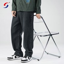 남성 청바지 남성 바지 코지 통기성 레트로 루즈 모든 매치 트렌디 스트리트웨어