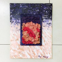 온향 모스테라피 이끼액자6호(상상력과 창의력이 필요할때) 32X41 스칸디아모스 공기정화식물 개업 집들이 기념일 특별한선물 실내인테리어 집꾸미기 액자