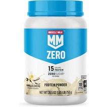 Muscle Milk 제로 프로틴 파우더 1.85파운드 25인분 15g 프로틴 칼슘 비타민 A C D