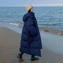 연예인롱패딩 루즈핏 빅사이즈 후드 점퍼 겨울 다운 도톰