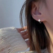 퀸카스튜디오 925실버 플라워 원터치 귀걸이