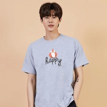 키밍 산타 해피 사계절긴팔티 이너반팔티 검정티 반팔티여자 딸이랑커플룩 남자목티 남자민소매 면티