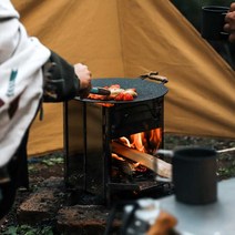 캠핑화목난로 야외캠핑 안전망 세트 미니 휴대 실내용, B 스토브