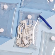 PVC 투명 카라비너 가방 7x12 투명파우치 투명케이스 화장품파우치 미니파우치